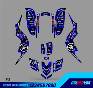 Graphic kit for Yamaha Raptor 660 660r 2001 to 2005 Decal stickers - Picture 1 of 6