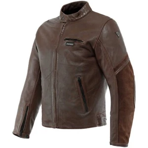 GIACCA MOTO PELLE DAINESE MERAK LEATHER JACKET TABACCO MARRONE TG 58 - Foto 1 di 8