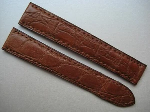 GENUINE CARTIER TANK WATCH STRAP BAND 16 x 14 mm CAMEL BROWN LEATHER - Picture 1 of 12