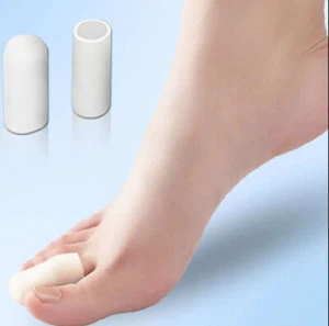 2X CAPPUCCIO PROTEZIONE DITA IN GEL SILICONE PER CALLI FERITE SOLLIEVO PIEDE - Imagen 1 de 3