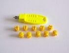 PLAYMOBIL (4104) SYSTEM X - Lot of 10 Yellow Mounting Clips + Key