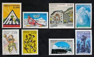 Timbre ANDORRE - Yvert et Tellier 8 timbres de 2002 n** Mnh (Cyn34) Stamp - Imagen 1 de 1