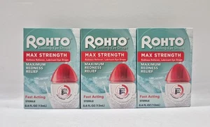 Rohto Max Strength Eye Drops Lubricating & Cooling Relief for Redness 3 Box 9/27 - Picture 1 of 2