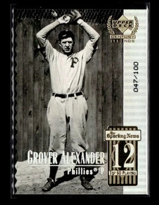 1999 Upper Deck Century Legends Grover Alexander Die-Cut /100 Phillies - Picture 1 of 2