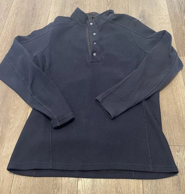 Kuhl Sweater Mens Large L Blue Konfrontr Quarter Snap Pullover Fleece 7333 - Image 1 of 4