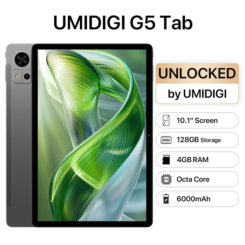 UMIDIGI G5 Tab 4GB+128GB Dual SIM 10,1 Zoll Octa Core WiFi Android Tablet - Bild 1 von 4