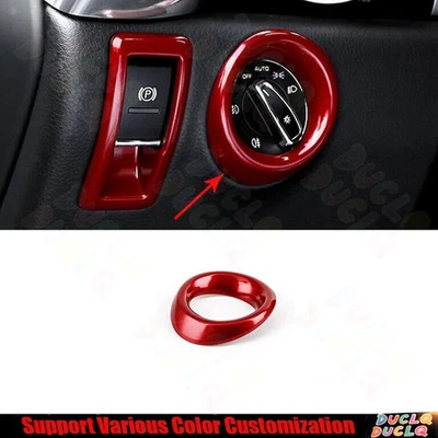 Marco de botón de control de función rojo brillante DecoRation para Porsche Cayenne 2011-17 Foto 1 de 4