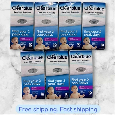 PER 7 Clearblue Advanced 2 giorni di picco test ovulazione digitale 10 ct EXP05/2026+ NUOVO - Immagine 1 di 3