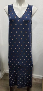 J Jill Kleid Gr. M ärmellos Maxi blau Blasen Strand Taschen Stretch gebraucht, in einwandfreiem Zustand  - Bild 1 von 8