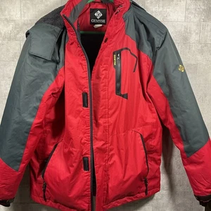 Chaqueta de esquí Gemyse abrigo de invierno para hombre talla mediana forrada de lana roja y gris - Imagen 1 de 24