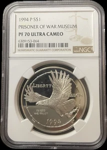 1994 Vietnam Prisoner of War POW Commemorative Proof Dollar NGC PF70 - Picture 1 of 2