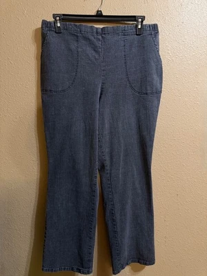 WHITE STAG DENIM PANTS SZ 2X (18-20W) HEATHER GRAY STRETCH TAPERED LEG PULL ON - Image 1 of 3