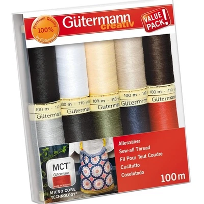 Conjunto de fios Gutermann, 100m, popular - Imagem 1 de 4