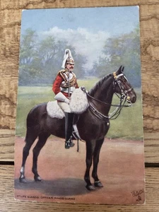 VINTAGE TUCKS OILETTE POSTCARD HOUSEHOLD CAVALRY - Picture 1 of 3
