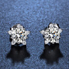 925 Sterling Silver Moissanite Starlight Stud Earrings for Women Fancy Jewelry