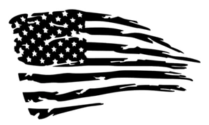 Distressed American Flag Vinyl Decal, sticker, JDM Decal for Car, Truck, Outdoor - Picture 1 of 5
