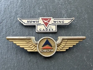 Vintage 1930s Howie Wing Cadet Aviation Kellogg's Pin & Delta Wings Pin G353 - Picture 1 of 10