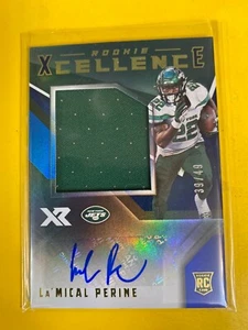 DA13744 2020 Panini XR Rookie Xcellence Auto Jersey Blue La'Mical Perine #39/49 - Picture 1 of 2