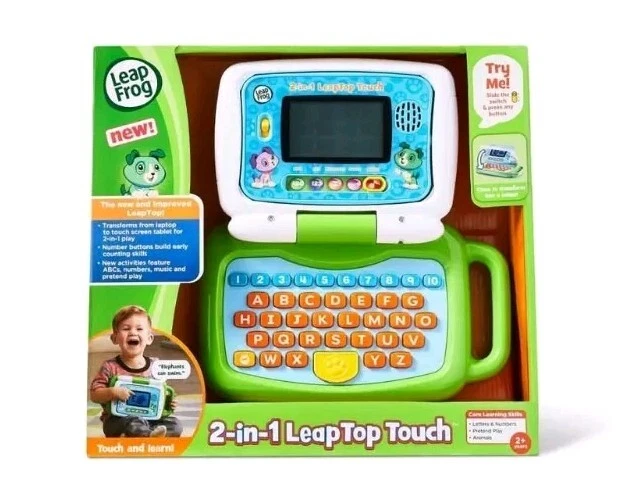LeapFrog 2-in-1 LeapTop Touch - Green Electronic Learning Systems Baby & Tod.New - Image 1 of 1