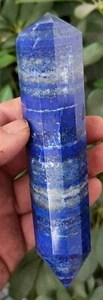 332g 12-SEITEN Natürlicher Lapislazuli Vogel Inspirierter Kristall Dt Stab Punkt Heilung - Bild 1 von 16
