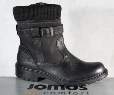 Jomos Damen Stiefel Stiefeletten Boots Winterstiefel schwarz Echtleder Neu!