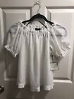 Laundry by Shelli Segal White off the Shoulder Top Size Small