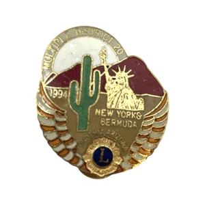 VINTAGE LIONS CLUB PIN 1994 NY & BERMUDA MULTIPLE DISTRICT 20 PHOENIX, AZ - Picture 1 of 3