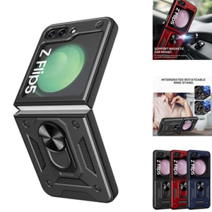 For Samsung Galaxy Z Flip 5 5G Phone Case Hybrid Shockproof Ring Kickstand Cover - Picture 1 of 12