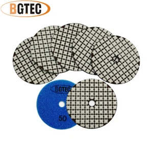 7pcs/set Diamond Dry Polishing Pads Tile Porcelain Marble Polisher Angle Grinder - Picture 1 of 9