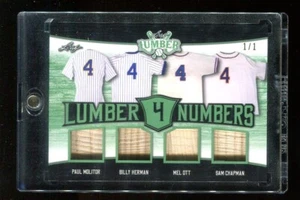 2021 Leaf Lumber 4 Numbers Molitor, Herman, Ott, Chapman 1/1 - Picture 1 of 2