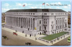 Postal c1920 Denver Colorado oficina de correos autos antiguos #C14 - Imagen 1 de 2