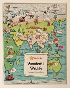 Vintage Carl's Jr. 1990 - Wonderful Wildlife Look and Discover Book Happy Star Meal - Bild 1 von 11
