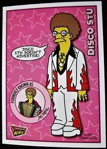 THE SIMPSONS - SIMPSONS MANIA! - Card #8 - "DISCO STU" - INKWORKS 2001 - Picture 1 of 2