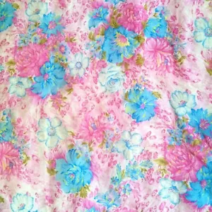 New Remnant Sheer Crepe CHIFFON Floral Fabric More Than 1 Yard 41 1/2 x 27 1/2 - Picture 1 of 8