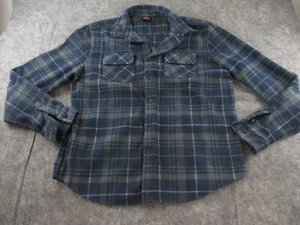 Mambo Shirt/Jacket XL Long Sleeve Collared Flannel Fleece Check Button Up Warm - Picture 1 of 14