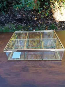 jelewery Storage Box Glass With Metal Edge - Picture 1 of 3
