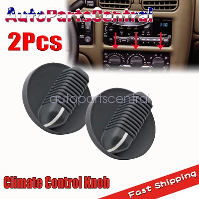 2x For Chevy Blazer S10 GMC Jimmy Sonoma 1995 1996 1997 Climate Control Knob - Image 1 of 4