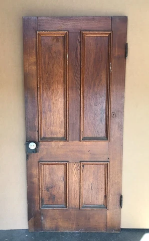 Antique Interior Chestnut Wood Pantry Cupboard Door 32x71 Vintage Old 1654-22B Cover