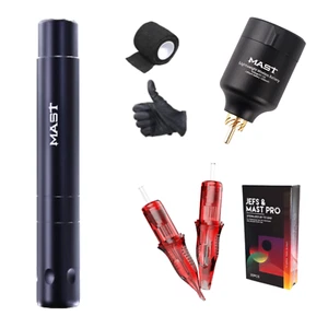 Tattoo Kit Mast Tour Air Tattoo Machine Wireless battery Powerful 1350 mAh RCA - Picture 1 of 39