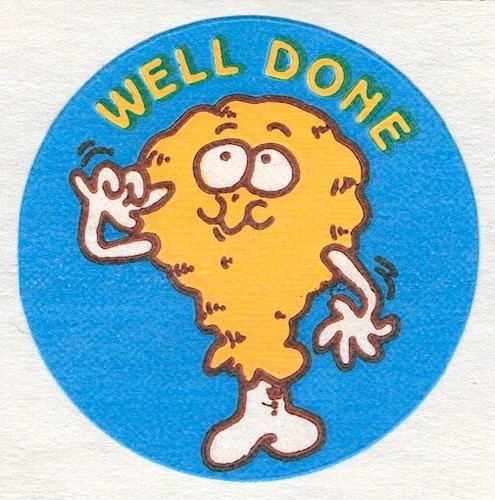 Vtg 80s Trend Scratch And Sniff Matte Fried Chicken Stinky Stickers ...