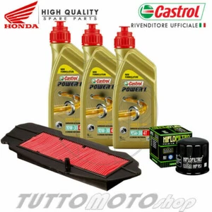 KIT TAGLIANDO HONDA SILVER WING 400 2006 2007 OLIO CASTROL POWER 1 10W30 FILTRI - Foto 1 di 5