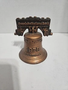 Vintage Grayslake National Bank 1976 Liberty Bell Bicentenario Banca Bronzo - Foto 1 di 4