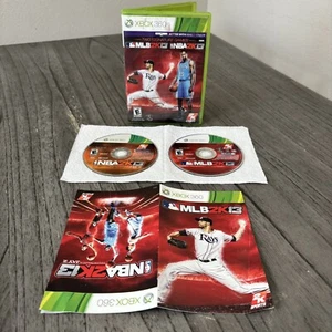 MLB 2K13/NBA 2K13 Combo Pack (Microsoft Xbox 360, 2013) con manuale - Foto 1 di 9