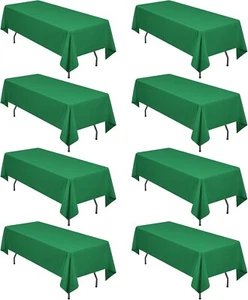 LYAFS Confezione da 8 Tovaglie Rettangolari,60 x 102 Pollici Tovaglia Verde Tavolo Poliestere - Foto 1 di 1
