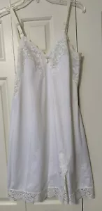 Vintage Sears Anti-Cling White Lace Full Slip Size 36 - Bild 1 von 11