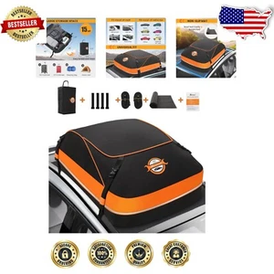 Universal Fit Rooftop Cargo Carrier - 15 Cubic Feet Easy Install Storage Bag - Picture 1 of 11