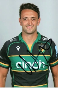 NORTHAMPTON SAINTS & ENGLAND RUGBY: ALEX MITCHELL SIGNED 6x4 PORTRAIT PHOTO+COA - Picture 1 of 1