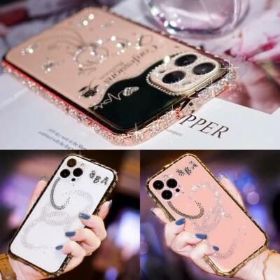Funda protectora de lujo con diamantes de imitación de serpiente para iPhone 13 12 11 Pro Max XS XR 8 Foto 1 de 4