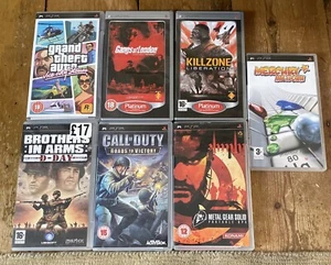 Sony PSP Games X 7 Joblot COD GTA Kill Zone Gangs Of London Mixed TC - Picture 1 of 5