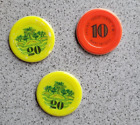 3 tokens casino trois ilets F.w.i. martinque lesser gaming  vintage plastic